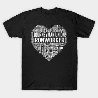 Journeyman Union Ironworker Heart T-Shirt